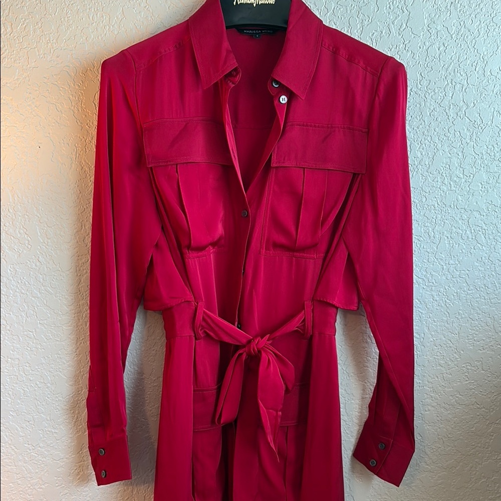 Marissa Webb Women's Red Belted Jacket